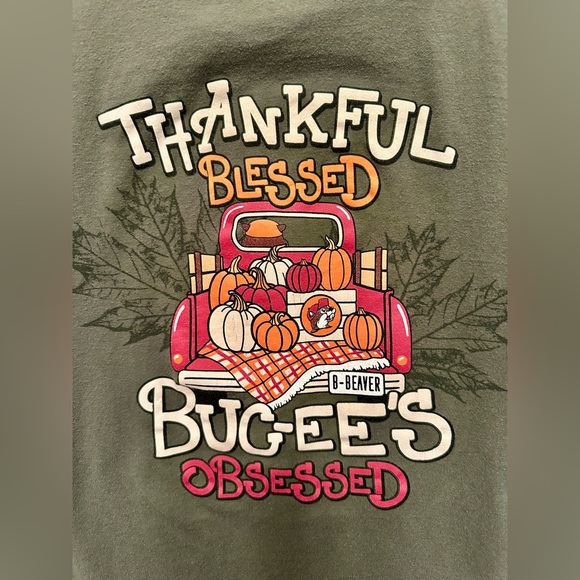 Buc-ee’s Fall Olive Green Graphic Tee-Women’s Size Medium - Picture 6 of 6